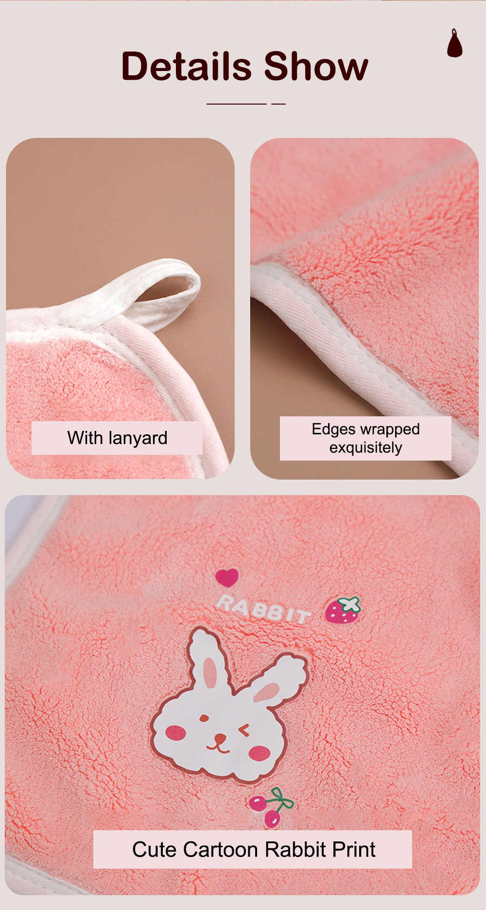 Highly Absorbent Bunny Hand Towels-7